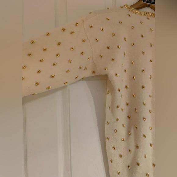 A. GIANNETTI 100% 2 PLY CASHMERE HAND BEADED  SWEATER - Picture 9 of 10